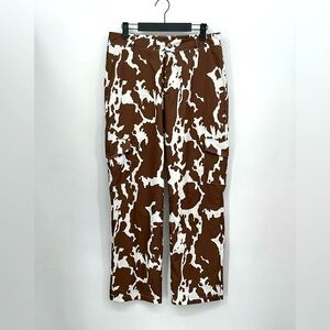 Romwe Cow Print Cargo Pants